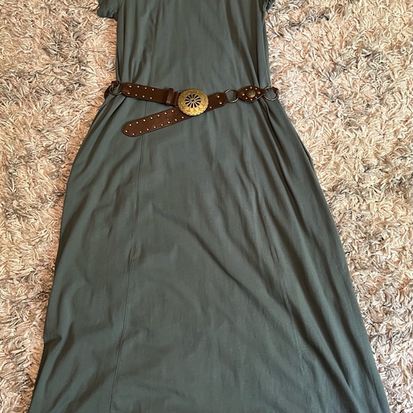 LOFT Women's Teal Maxi Dress with pockets - Picture 6 of 8